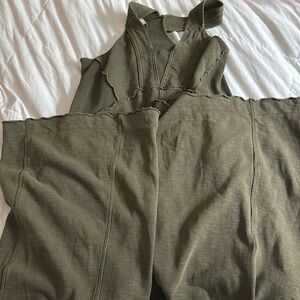 Anthropologie Olive Green Jumpsuit